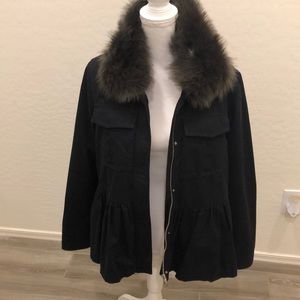 NWOT SALE!!! Kate Spade faux fur military jacket
